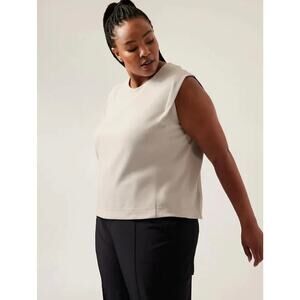 Athleta Womens‎ Seasoft Tank Sweatshirt Super Soft Athletic Workout Grey Top 3X